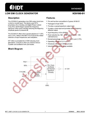 ICS180M-01 datasheet  